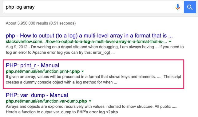 php array contains